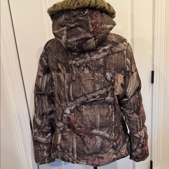 Mossy Oak Kids Camo Puffer Jacket with Hood - Picture 5 of 14